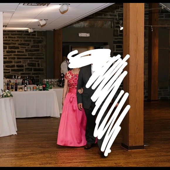 Marchesa Notte Pink/magenta floral embroidery gown - Picture 7 of 7